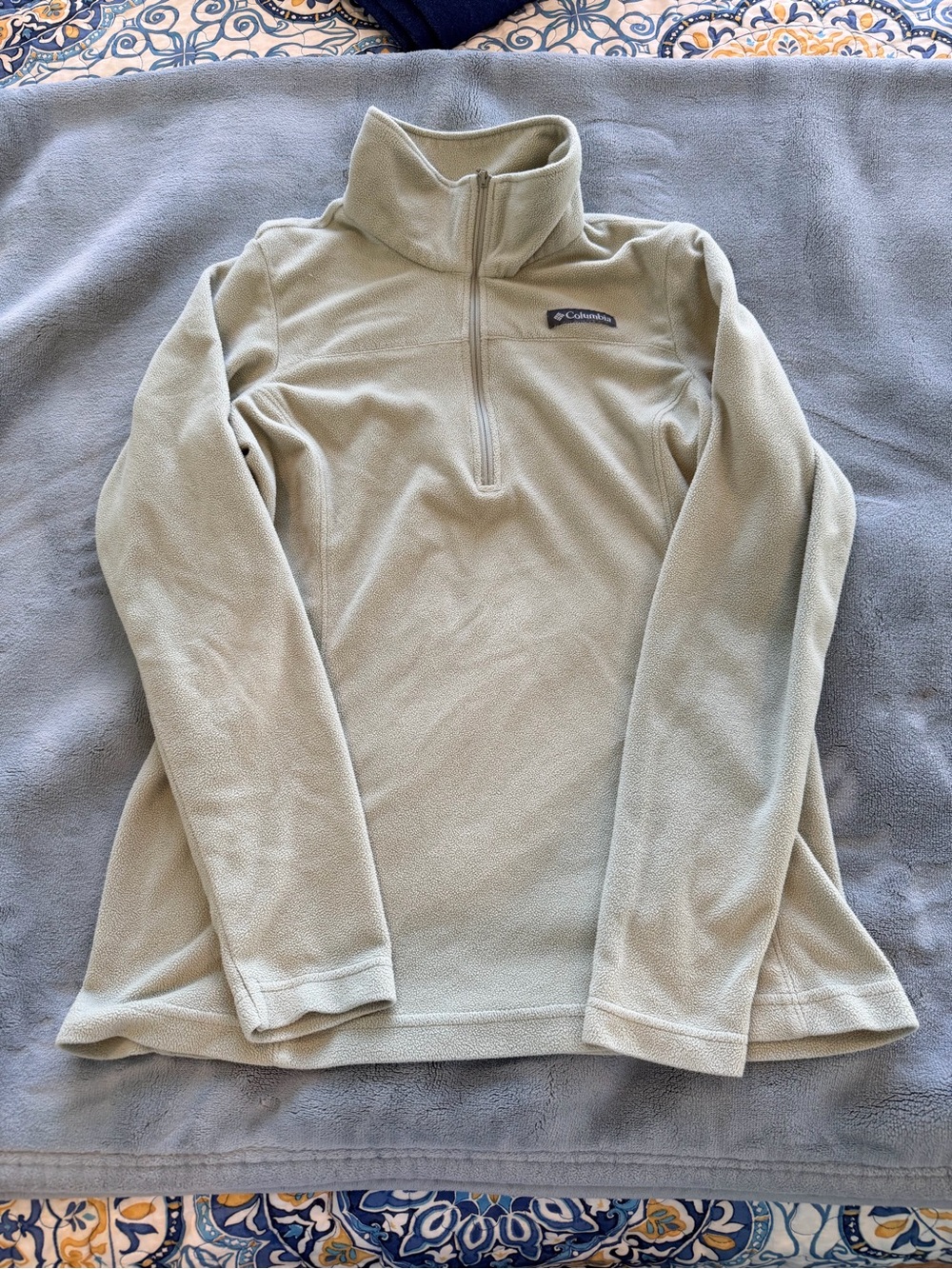 Columbia Sage Green Half-Zip Fleece Pullover